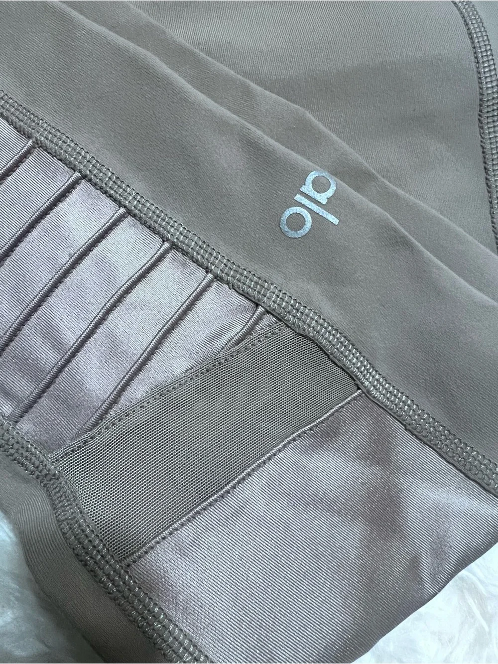 ALO Yoga Ribbed Panel   High Waist Moto Legging